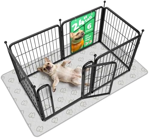 FXW Rollick Dog Playpen with Washable Pee Pad, 6 Panels by FXW