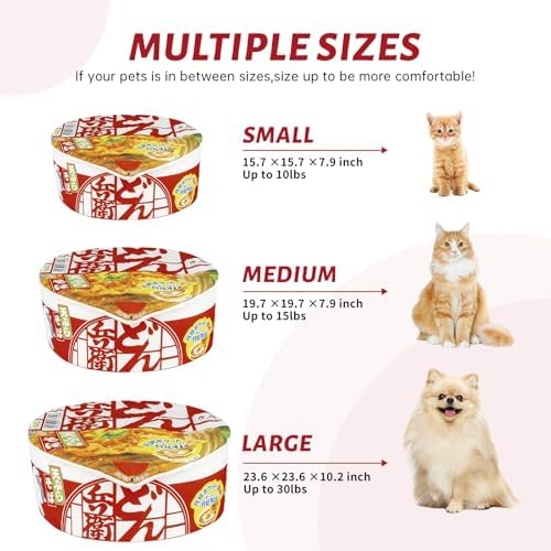 寵幸 Ramen Noodle Cat Bed, Soft Warm Washable - Image 6