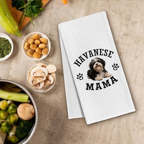 Havanese Mama Kitchen Towels, Dog Mama Maltese Gifts - Image 3