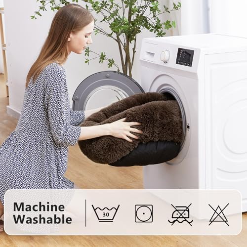 MIXJOY Orthopedic Dog Bed Comfortable Donut Cuddler Round Pet Beds Ultra Soft - Image 6