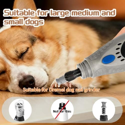Diamond Rotary Dog Nail Grinder Bits 3PCS, Diamond Dremel Bits Grinder Head - Image 3
