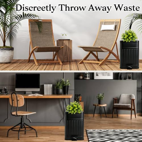 Outdoor Dog Poop Trash Can, Plant-Styled Small Trash Can - Image 7