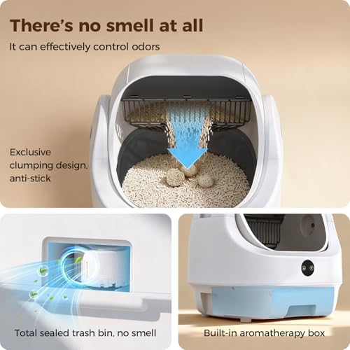 Open-Top Automatic Litter Box, Odor Control, Ready to Use, Self Cleaning - Image 3