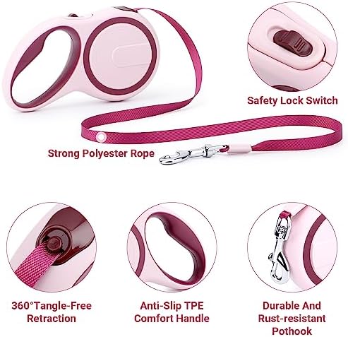 Segarty Dog Retractable Leash, 16ft Heavy Duty Walking Dog Leash - Image 3