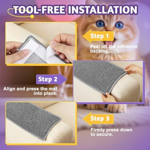 ENONCI Corner Cat Scratcher, 23.6x11.8 Furniture Furniture Protector Couches & - Image 6