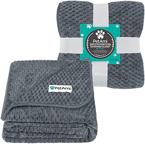 PetAmi Waterproof Dog Blanket, Leakproof Puppy Blanket, 29x40 Dark Gray - Image 2