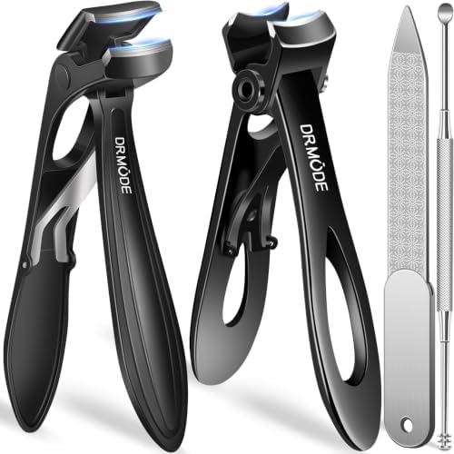 Toenail Clippers for Thick Toenails for Seniors, Angled Head Wide Opening by DRMODE