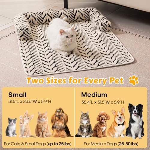 Calming Dog Bed Mats with Neck & Head Support, 31.5 x 23.62 inch Black - Image 4