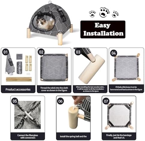 Elevated Pet Hammock Bed Tent House - Image 6