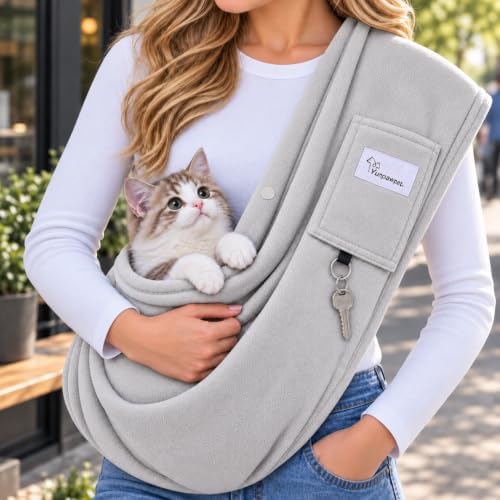 Cat Sling Carrier & Pet Sling for Small Dogs & Cats 3-14 lbs by Unknown