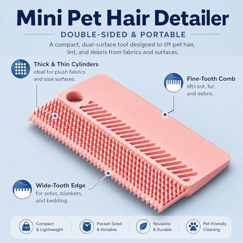 2 Pack Reusable Pet Hair Remover and Fabric Lint Scraper Set - Image 7