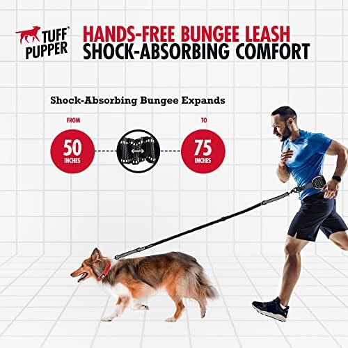 Tuff Pupper Hands Free Bungee Dog Leash, Waist Belt - Image 4