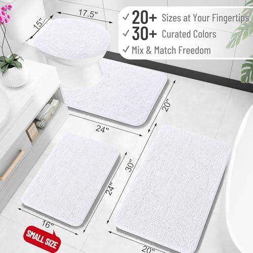 OLANLY Small Bathroom Rugs 24x16, Extra Soft Absorbent Chenille Bath Rugs - Image 2