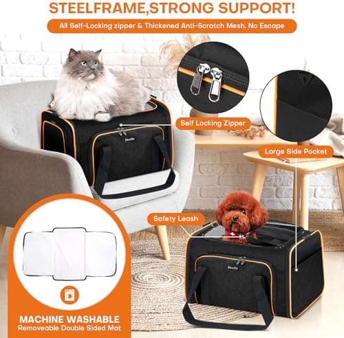 Pet Carrier, Large Soft Sided Expandable Travel Carrier - Image 5