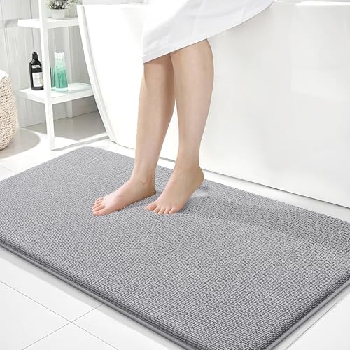 OLANLY Memory Foam Bathroom Runner Rug 40x24, Absorbent Long Bath Mat by OLANLY