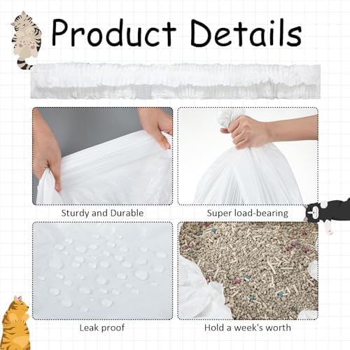 Honoson 200 Pcs Elastic Band Trash Bags - Image 3