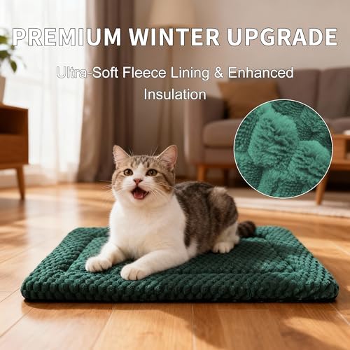 Dog Bed Mat, Reversible & Ultra Soft Kennel Pad-Machine Washable Pet Bed - Image 5