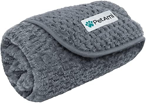 PetAmi Waterproof Dog Blanket, Leakproof Puppy Blanket, 29x40 Dark Gray by PetAmi