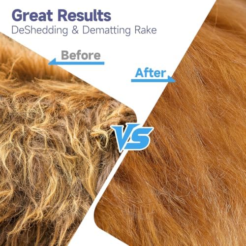 Dog Brush for Shedding & Dematting, Undercoat Rake for Long & Short Hair - Image 3