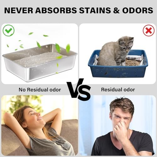 Stainless Steel Litter Box, Large Metal Litter Box - Image 5