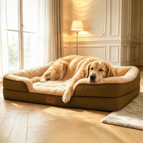 Large Dog Sofa Bed with Reusable Potty Pad by FollowUs