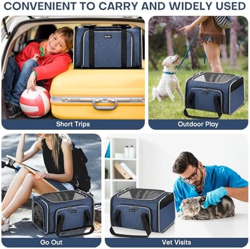 Pet Carrier, Large Soft Sided Expandable Travel Carrier - Image 3