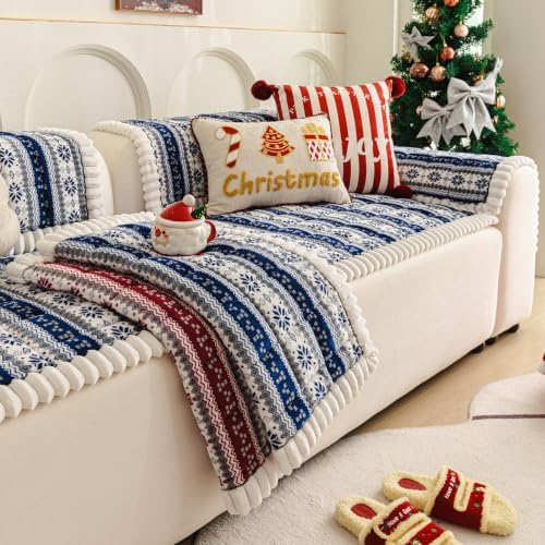 Christmas Couch Cover, Christmas Plush Sofa Cover for Dog Pet 1PC - Image 3
