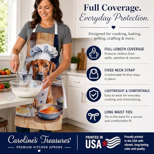 Caroline's Treasures Rhodesian Ridgeback The Chef Apron Cooking Kitchen Server - Image 4