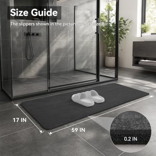 MontVoo -Bath Mat Rug-Rubber Backing Non Slip Quick Dry Absorbent Thin Bathroom - Image 2