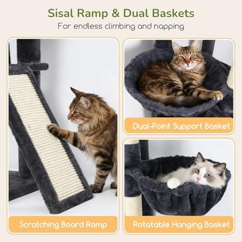 Globlazer 80in Tall Extra Large Heavy Duty Corner Cat Tree Tower - Image 4