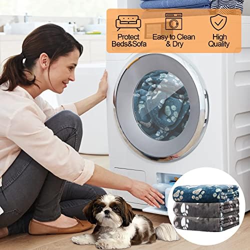 Rezutan Blanket for Large Dogs & Cats Soft Reversible Cute Paw 40"x31" - Image 7