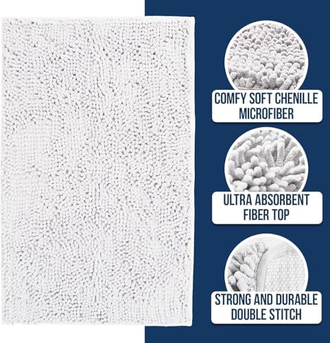 Muddy Mat® | Chenille Bathroom Rugs Quick Dry Microfiber Mats Non Slip Washable - Image 2