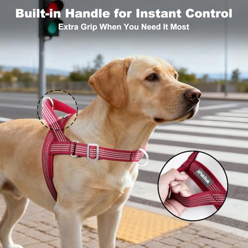 No Pull Dog Harness with Handle, Adjustable Soft Mesh Padded Vest - Image 3