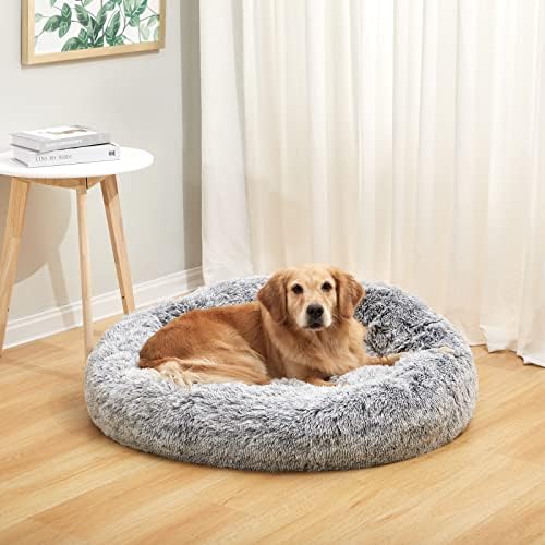 Bedfolks Calming Fluffy Donut Dog Bed - Image 2