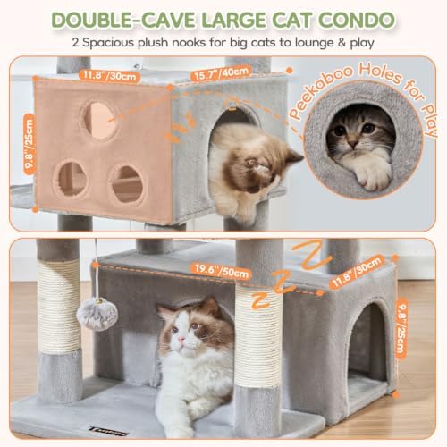 Taoqimiao 79in Cat Tree, Tall Large Cat Tower - Image 5