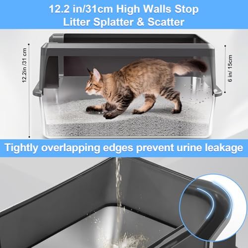 Marchul 2 Pack Stainless Steel Cat Litter Box - Image 2