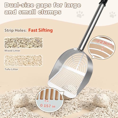 Cat Litter Scoop Deep Shovel, Detachable Long Handle Litter Scooper - Image 4