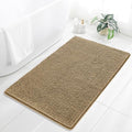 Chenille Bathroom Rug 36"x60" Beige, Large Plush Bath Mat by Kildoss