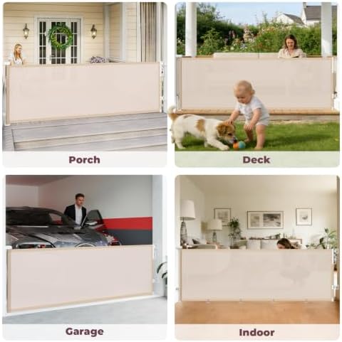 96" Retractable Baby Gate, Long Mesh Dog Gate - Image 6