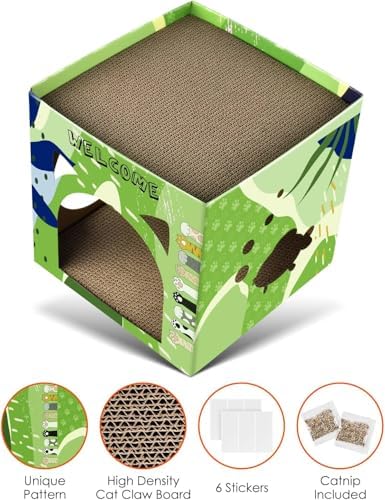 Bissap Cat Cardboard House, Large Thickened Play House - Image 2