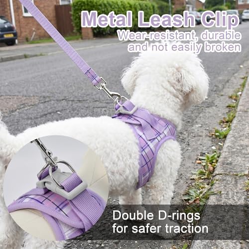 AIITLE Step in Dog Harness and Leash Set Plaid Adjustable - Image 4