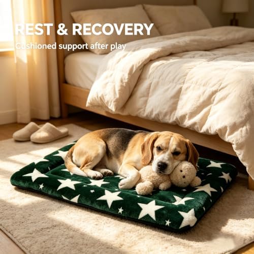 Dog Bed Mat, Reversible & Ultra Soft Kennel Pad-Machine Washable Pet Bed - Image 4