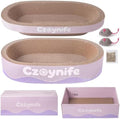 3PCS Cat Scratcher Cardboard, Oval Cat Scratch Pad Bowl Nest by Unknown