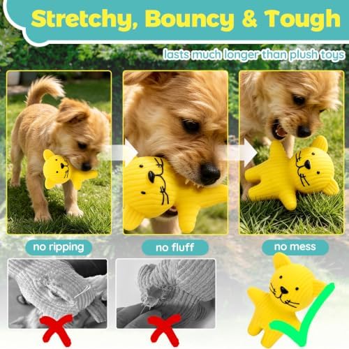 LECHONG 5 Pack Latex Dog Toys for Small Dogs – Squeaky Squeeze Toys, Puppy - Image 5