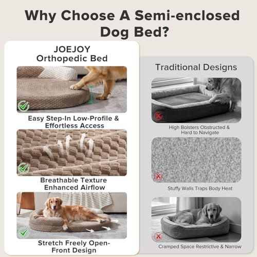 JOEJOY XL Orthopedic Dog Beds Large Sized Dog, Extra Large Washable Waterproof - Image 3