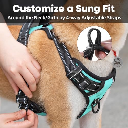 PoyPet No Pull Dog Harness Large, Reflective Vest - Image 5