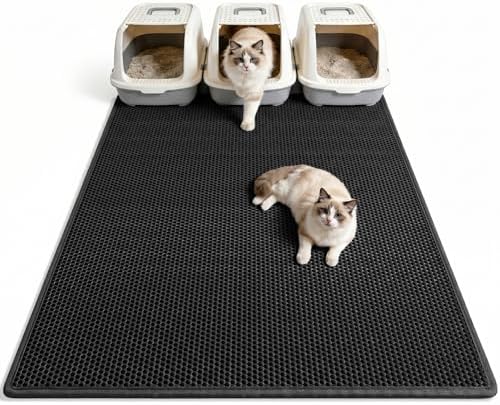 Pieviev Litter Box Mat, Double-Layer Waterproof Design by Pieviev