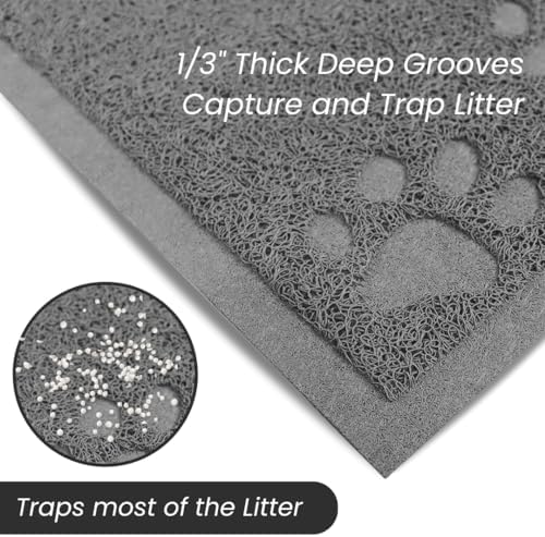 Andalus Medium Cat Litter Mat, Non-Slip & Easy to Clean Cat Litter Box Mat - Image 4
