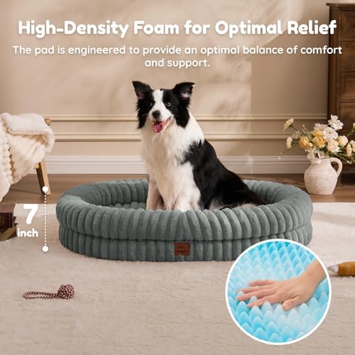 ChiXnuggle Orthopedic Dog Bed, Washable Cover, Faux Fur Bolster Pet Couch - Image 5