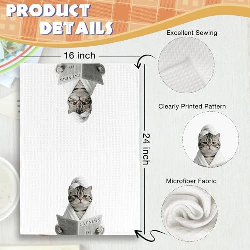 Cat Kitchen Towels Decor Set of 2 - Image 6